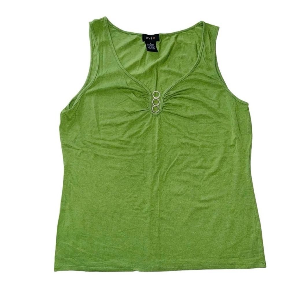 Evie Green Knit Tank Top Sz L